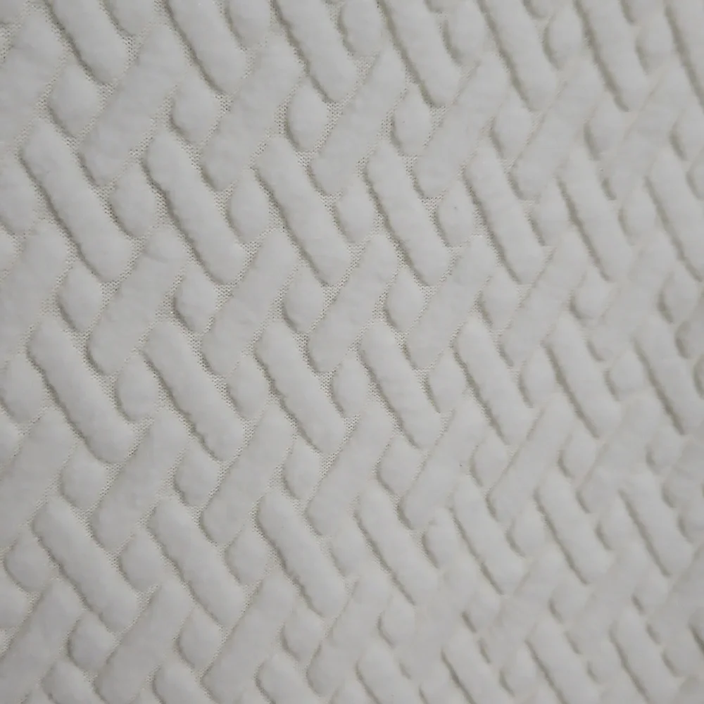Cream fleece chevron design pillow sham